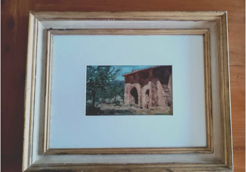 Oil Painting On Panel Tuscan School Early 900