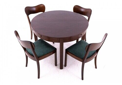 Art Deco Table Set, Poland, 1930s. After Renovation.