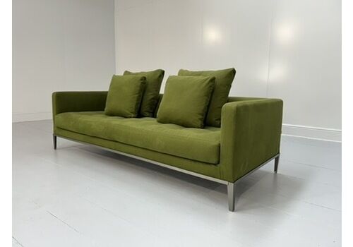 B&B Italia “Simpliciter” 3 Seat Sofa – In Green Fabric