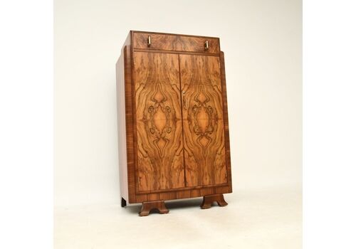 Art Deco Figured Walnut Compactum Wardrobe
