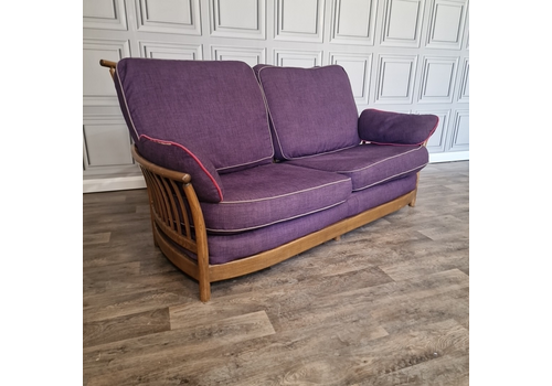Vintage Ercol Renaissance Wooden 3 Seater Sofa Settee High Back Seat Couch