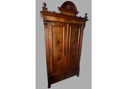 A Grunderzeit Walnut Veneered Wardrobe