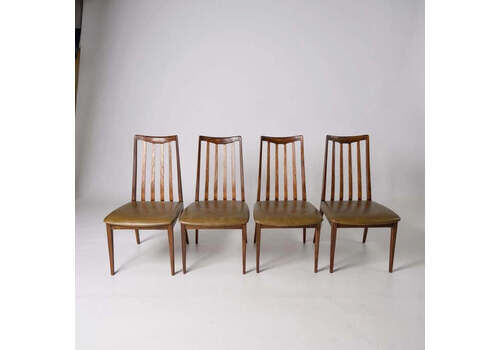 Set Of 4 Mid Century G Plan Fresco Teak Dining Chairs