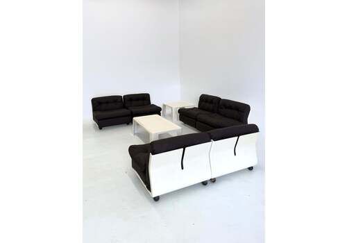Complete Amanta Set Van Mario Bellini Voor C&B Italia Met Originele Salontafels