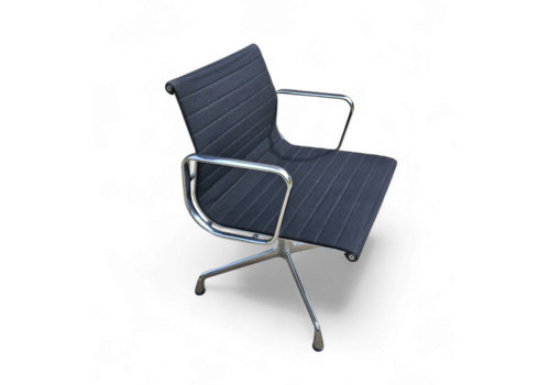 Ea 107 / 108 Alu  S / Eames / Vitra Office Chair / Black Hupsak Fabric / Chrome Frame