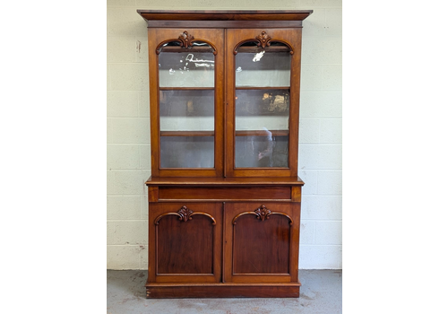 Victorian English 3 Shelf Mahogany Bookcase