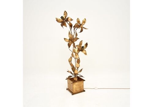 Vintage Gilt Metal Floor Lamp By Hans Kogl