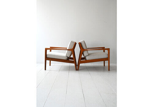 Pair Of Armchairs By Folke Ohlsson Model USA 75 For Dux