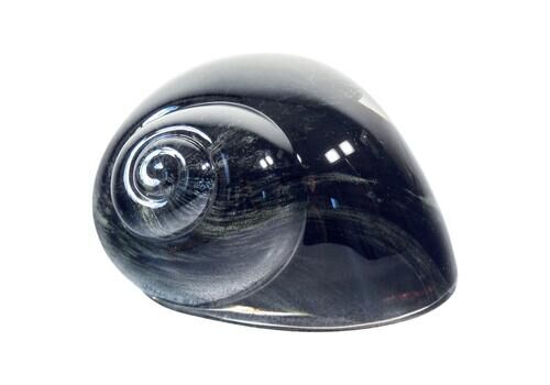 Daum France Crystal Sculpture. Shell. France, 1990s