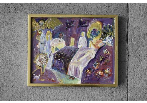 Frideborg Bryth, Patienter Privat, Oil On Canvas, 1950s, Framed