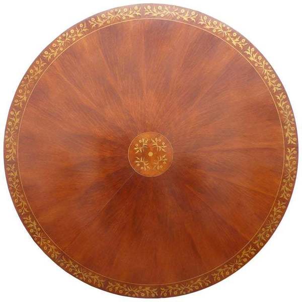 20th Century Regency Style Mahogany Round Dining Table 20th Century Regency Style Mahogany Round Dining Table