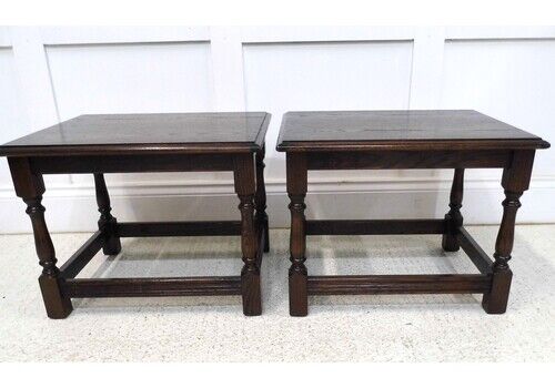 Pair Of Jaycee Furniture Of Brighton Oak Bedside Tables Plantstands Wine Tables