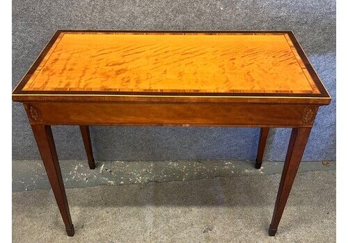 Sheraton Period Satinwood & Inlaid Card Table