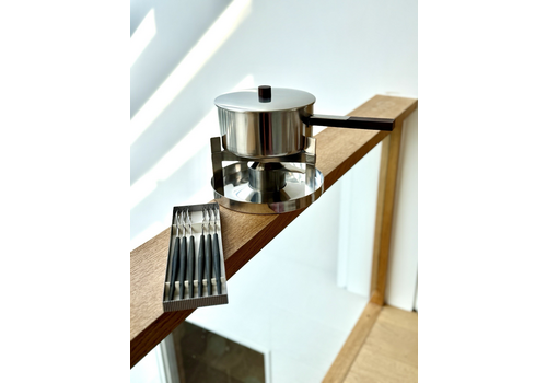 Danish Stainless Steel Fondue Set By Peter Holmblad For Stelton, New & Unused