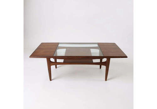 Mid Century Modern G Plan Teak And Glass Rectangular Coffee Table