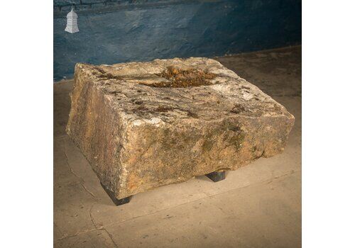 Large Sandstone Block, Roughly Hewn, Approx. 2½ft X 2½ft