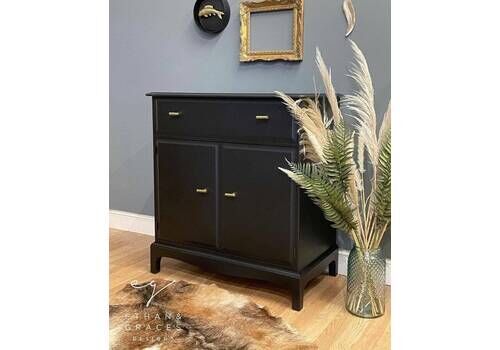 Pro Painted Black & Gold Drinks Cabinet