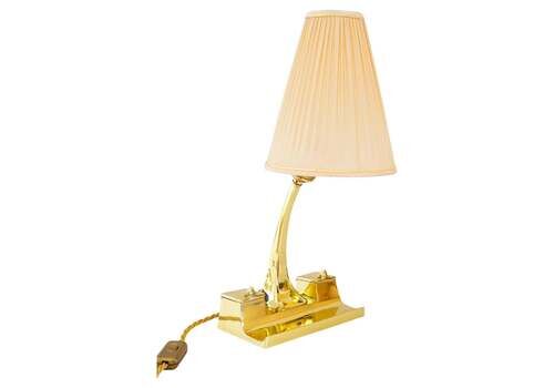 Art Deco Table Lamp With Fabric Shade Vienna Around 1920s