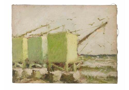 Franco Marzilligreen Overflows   Oil Painting By Franco Marzilli   1970s1970s
