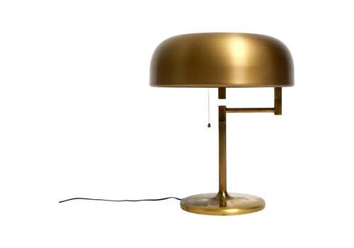 Extraordinary Heavy 1960s Xxl Brass Table Lamp By Staff With A Swivel Joint
