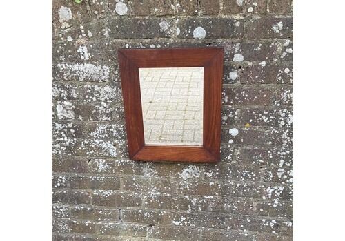 Antique Edwardian Wall Mirror, Early 1900s Bevelled Glass, Solid Wood Frame, Rustic Country House Decor, Original Backing & Patina