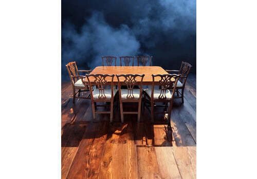 Antique Mahogany Dining Table & 8 Chairs.