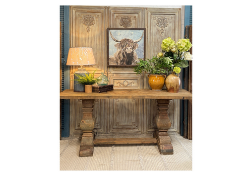Farmhouse Rustic Wooden Hall Console Table 180cm