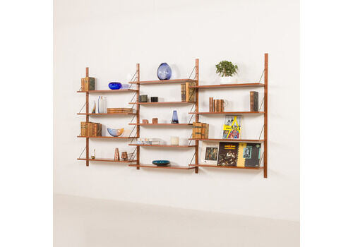 Danish Mid Century Extra Wide Teak Wall Unit In The Style Of Poul Cadovius, 1960s