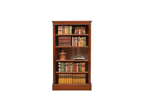 Tall And Slim Victorian Mahogany Open Bookcase