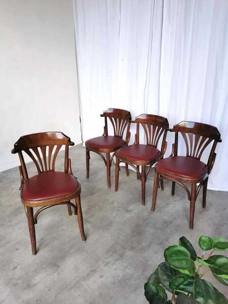 Of Vintage Wooden Dining Chairs Irish Pub Chairs With Red
