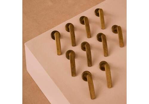 Gio Ponti Flat Face Brass Handles, 1950s