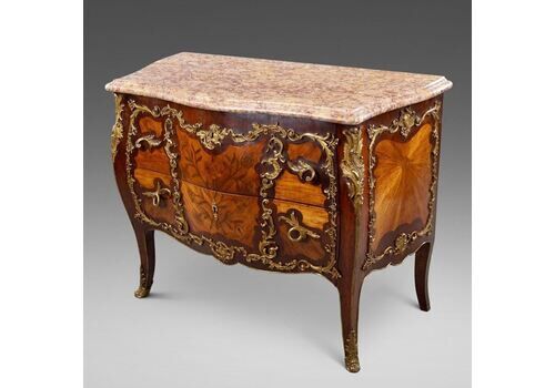 A Fine Louis XV Style Marquetry & Ormolu Commode