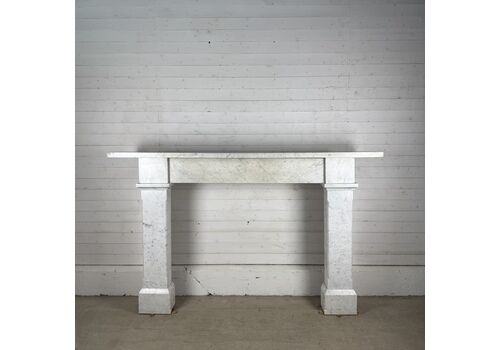 Large Antique Carrara Marble Fire Surround