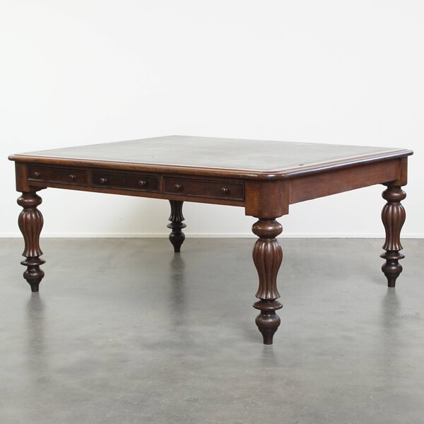 Antique Oak Desk Library Table ANTIQUE LIBRARY TABLES ANTIQUE