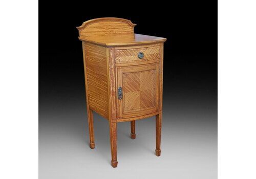Sheraton Revival Satinwood Bedside Cabinet