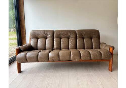 Vintage Ekornes Montana Leather Sofa