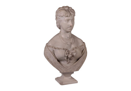 Bust Of A Woman White Carrara Marble Italy Second Half 19th Century