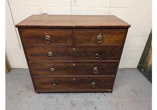 Victorian Mahogany 2 Over 3 Chest Of Drawers
