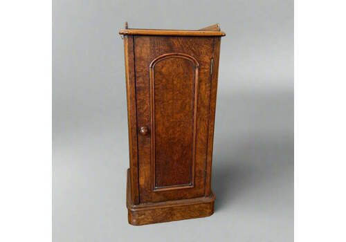 Victorian Burr Walnut Bedside Cabinet