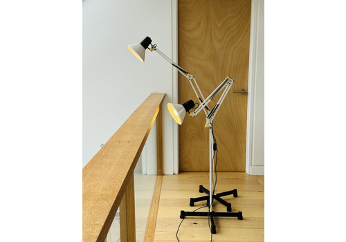 A Pair Of Vintage Industrial Floor Standing Architects Lights Like Anglepoise
