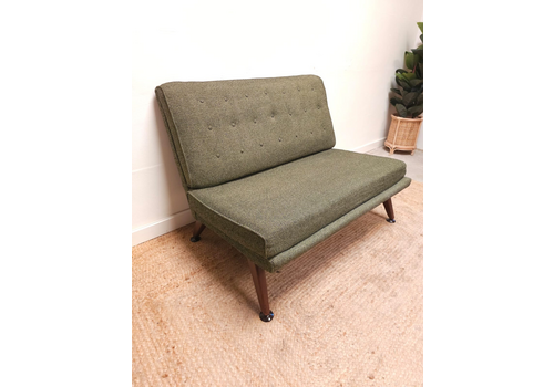 G Plan Chair Retro 2 Seater Sofa Mid Century Vintage Green 1960s  Delivery