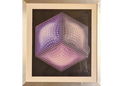 Victor Vasarely Xexa Domb Offset Print, Bruckmann Series From 1974