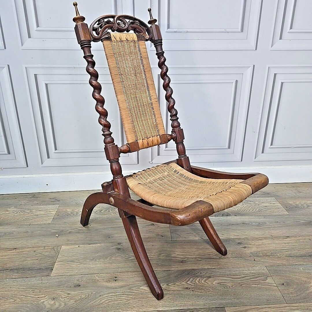 Antique Victorian Vintage Glider Chair Victorian Folding Rocking