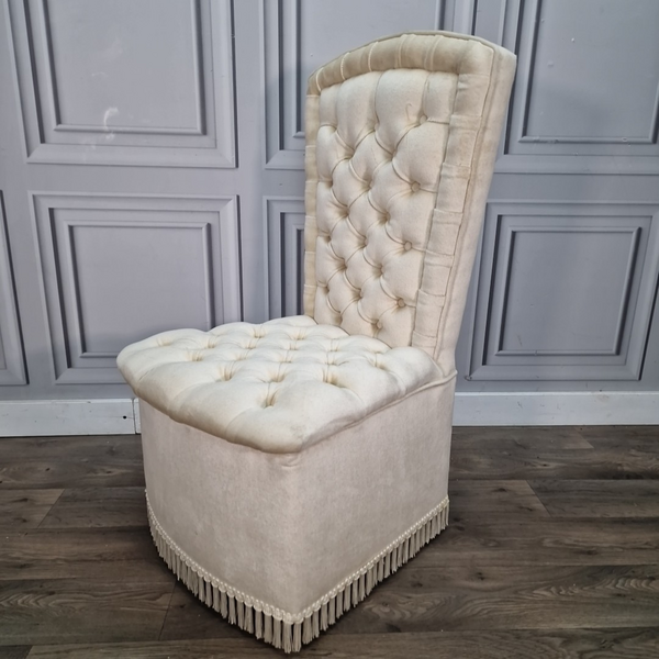 Slipper Chair Boudoir Chairs Vintage Retro Vintage Button Back