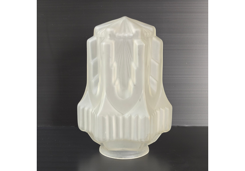 Art Deco 1920 1930 Streamline Skyscraper Opaque Glass Lampshade Globe 20s 30s