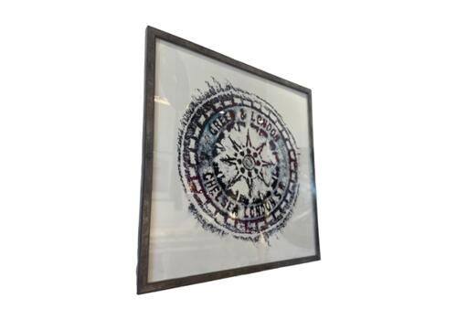 Original Rubbing In A Steel Frame, Limited Edition , Green & London, Chelsea