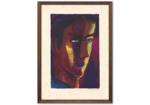 Intense Framed Signed French Lithograph, 1949