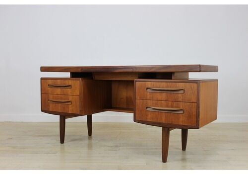 G Plan Fresco Shallow Teak Desk In Vintage Condition