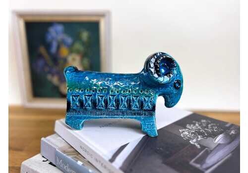 Bitossi Rimini Blu Ram   Aldo Londi Bitossi Goat   Made In Italy   Classic Midcentury Modern Italian Ceramics