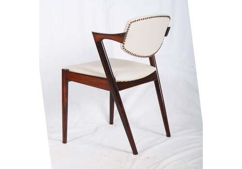 Hardwood And Leather Chairs By Kai Kristiansen Model 42
